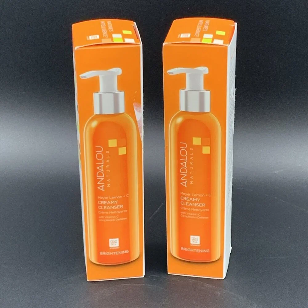 Andalou Naturals Creamy Cleanser Meyer Lemon‎ + C Brightening 6 Oz Set of 2